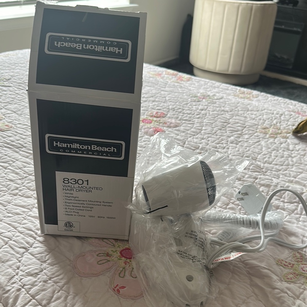 Hamilton Beach Wall Mounted Hair Dryer